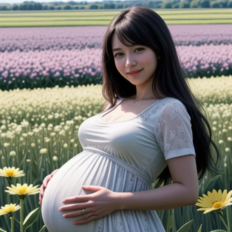 Người phụ nữ mang thai hạnh phúc
