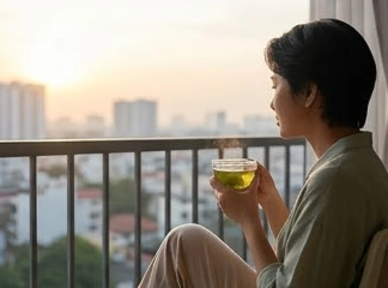 Thưởng thức tách trà sáng bình yên giúp người sinh giờ Mão duy trì sự tĩnh lặng