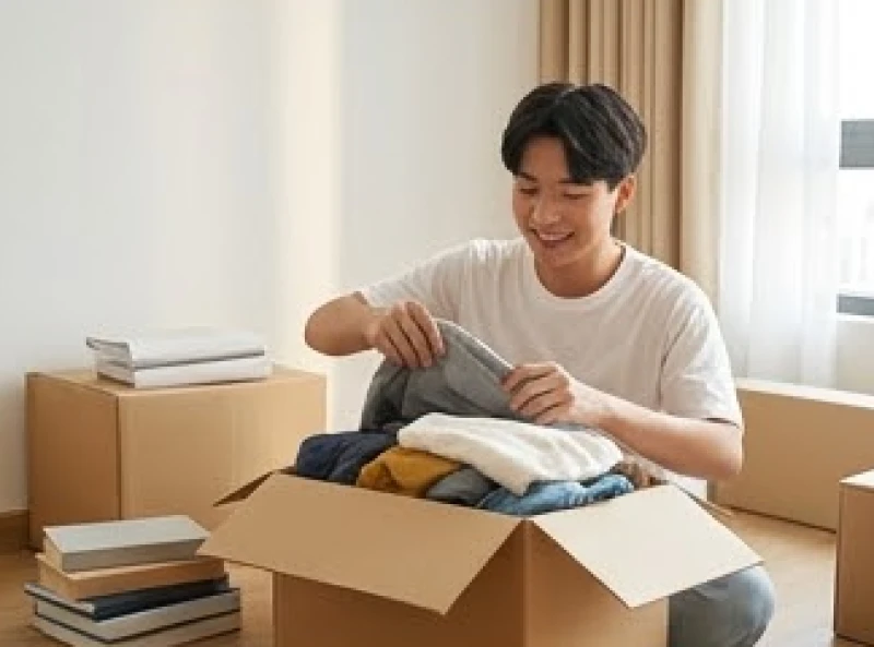 Tuổi Tuất nhập trạch ngày nào tốt: lịch chuẩn & kịch bản hành lễ 7 Bạn trẻ sinh viên đang vui vẻ sắp xếp lại đồ đạc cá nhân khi chuyển đến căn phòng trọ mới