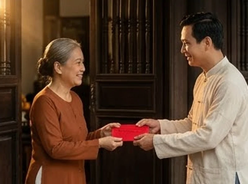 Tuổi Tỵ hợp tuổi nào: chuẩn nam nữ mạng và cách hóa giải 8 Người lớn tuổi tươi cười trao phong bao lì xì đỏ thắm cho gia chủ trước hiên nhà