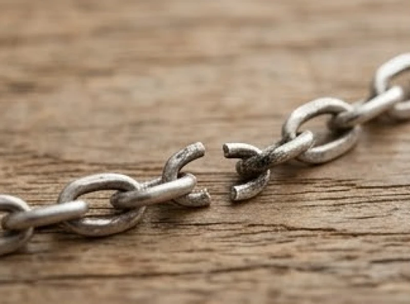 Cận cảnh vết gãy khiến nhiều người hoang mang đứt dây chuyền bạc là điềm gì khi đang đeo trên cổ