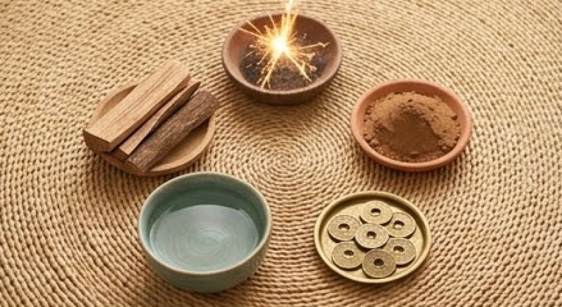 Đặt tên con sinh năm Đinh Dậu 2017 hợp mệnh, hòa hợp tuổi bố mẹ 1 Sơ đồ ngũ hành tương sinh tương khắc mô phỏng bằng đồ vật truyền thống
