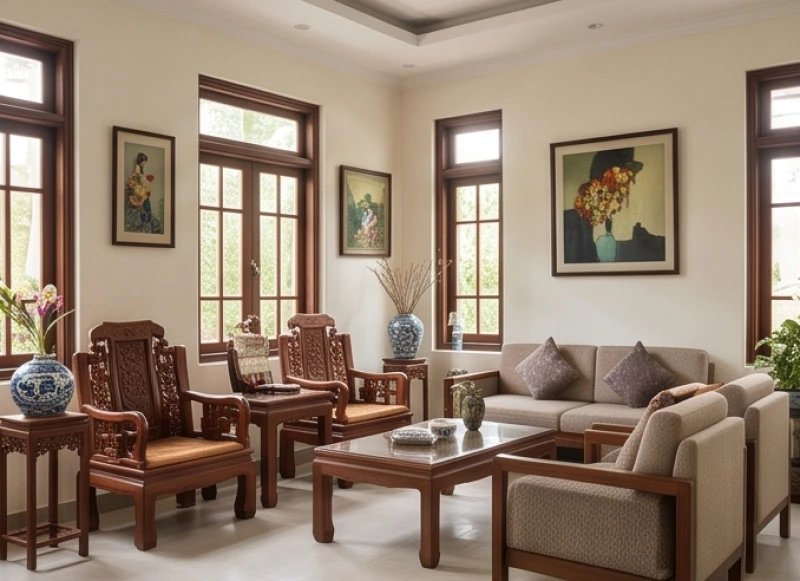 Không gian sống ấm cúng của đại gia đình nhiều thế hệ mang dòng năng lượng phong thủy hài hòa