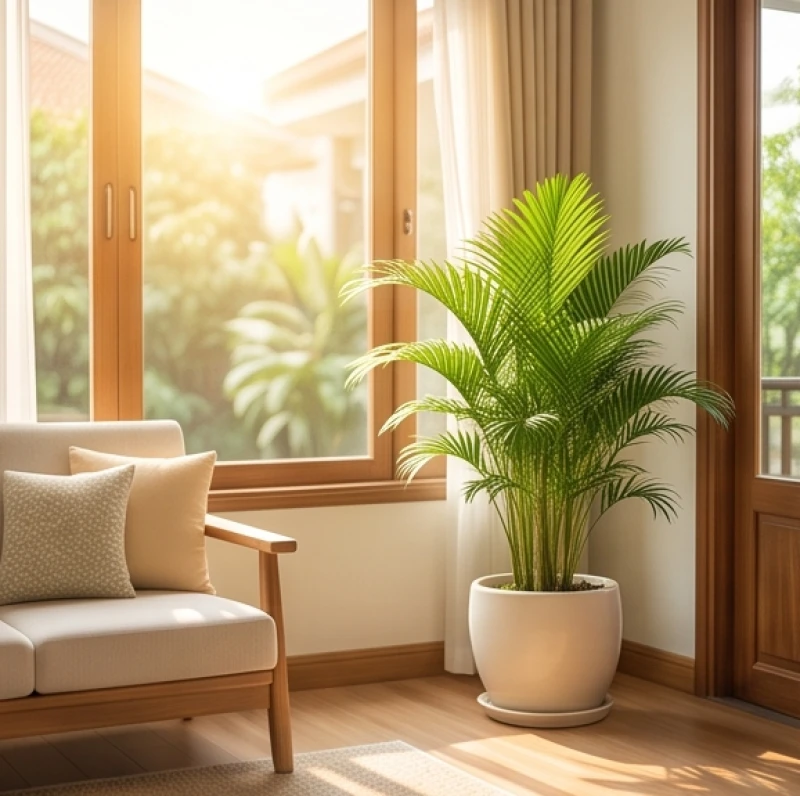 Không gian phòng khách bừng sáng với luồng sinh khí tươi mới ngập tràn sức sống