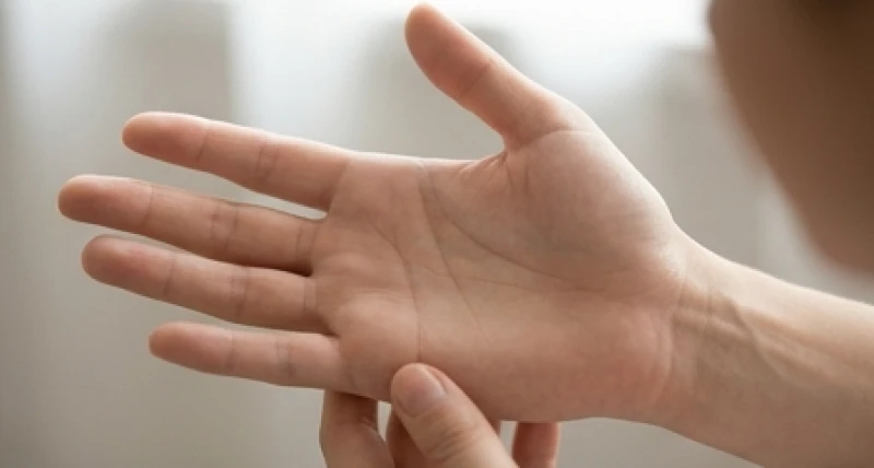 Bàn tay có hai đường chỉ tay: Giải mã vận mệnh nam nữ chuẩn xác 1 Bàn tay có hai đường chỉ tay được căng mở rộng để lộ đường nếp gấp ngang liền mạch