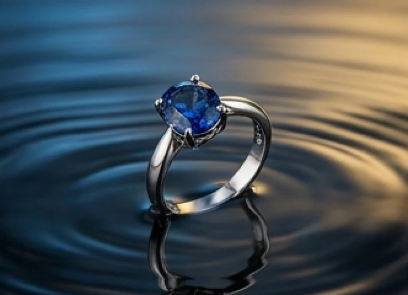 Nhẫn bạc cao cấp đính viên đá Sapphire xanh dương sâu thẳm đầy huyền bí
