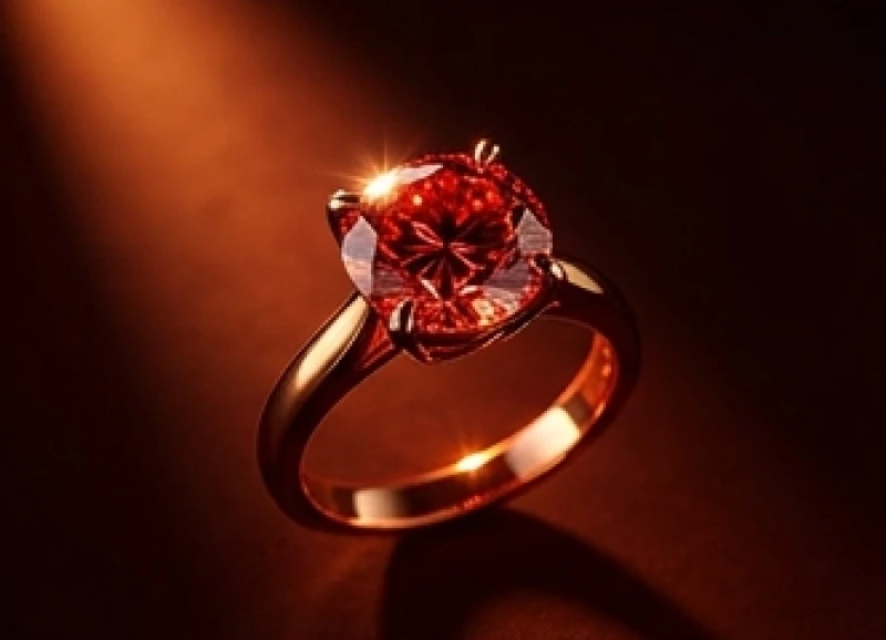 Nằm mơ thấy đeo nhẫn kim cương: Giải mã điềm báo và cách hóa giải 6 Chiếc nhẫn đính viên kim cương màu đỏ ruby rực rỡ lấp lánh dưới ánh đèn ấm áp