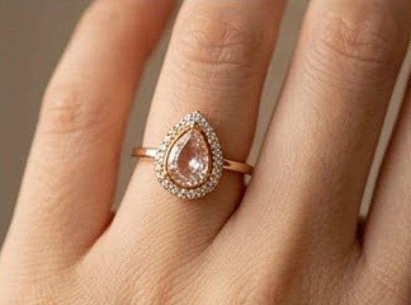Nhẫn phong thủy tuổi Mùi: Chọn ngón đeo và màu đá chiêu tài 8 Nhẫn nữ đính đá giọt nước thanh mảnh lấp lánh sang trọng trên tay