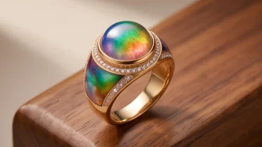 Nhẫn phong thủy tuổi Mão đính đá tự nhiên nguyên khối tỏa sáng rực rỡ