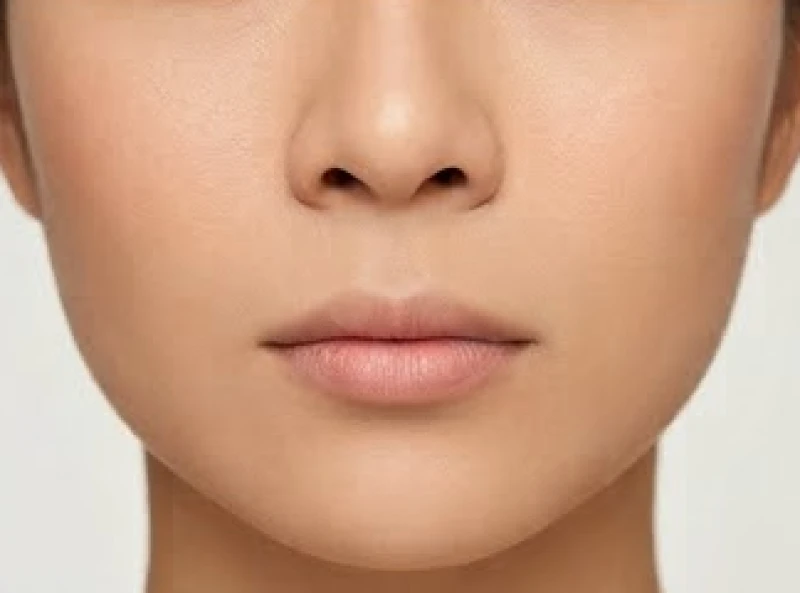 Khuyết điểm nhân trung nông mờ nhạt trên khuôn mặt thiếu độ sắc nét