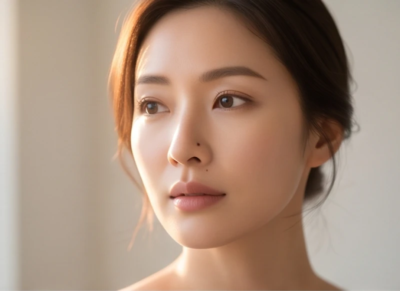 Nốt ruồi ở mũi: Giải mã ý nghĩa tướng số và bộ tiêu chí y khoa 2 Gương mặt tỷ lệ chuẩn với điểm nhấn là nốt ruồi vượng khí tượng trưng cho cung Tài Bạch trên khuôn mặt