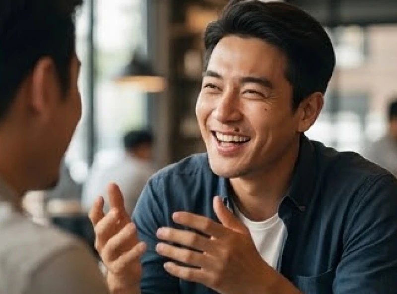 Nốt ruồi ở môi nam: Giải mã vị trí, màu sắc và lưu ý khi tẩy 2 Nụ cười tự tin của người đàn ông có nốt ruồi ở môi, tượng trưng cho sự duyên dáng và tài ngoại giao