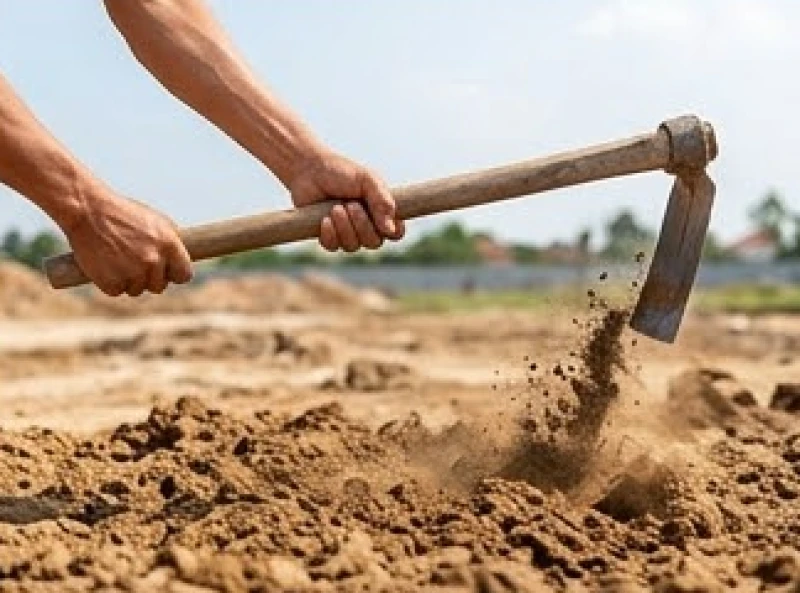 Văn khấn động thổ xây nhà: Bài cúng chuẩn và thủ tục trọn vẹn 10 Chủ lễ tự tay cầm cuốc bổ mạnh xuống mặt đất để chính thức khởi công sau khi hoàn tất nghi thức cúng