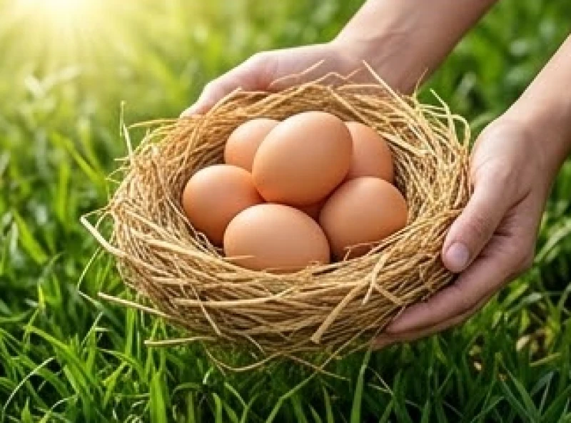 Mơ thấy ổ trứng gà: Tra cứu điềm báo bối cảnh và số tài lộc 6 Đôi bàn tay cẩn thận nâng niu tổ trứng gà nhặt được giữa thảm cỏ xanh mát