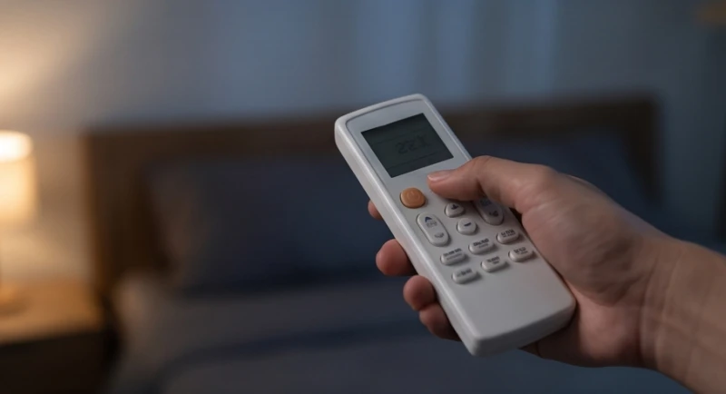Mơ thấy người khác khoả thân: Điềm báo và cách giải tỏa tâm lý 5 Bàn tay điều chỉnh nhiệt độ máy lạnh trong không gian phòng ngủ để giảm bớt cảm giác bức bối