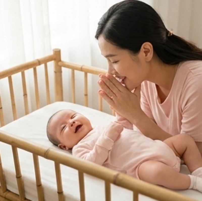 Bé trai đang chăm chú lắng nghe mẹ dịu dàng xướng âm các vần điệu tên gọi mang thanh Bằng và Trắc