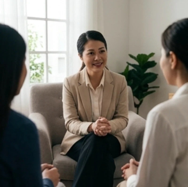 Mơ thấy bị giết hại: Ý nghĩa tâm lý & mẹo hóa giải điềm xấu 3 Bác sĩ tâm lý đang tư vấn chuyên sâu cho bệnh nhân về tình trạng rối loạn giấc ngủ