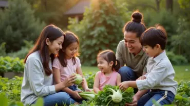 Nhổ cải ngọt cùng gia đình