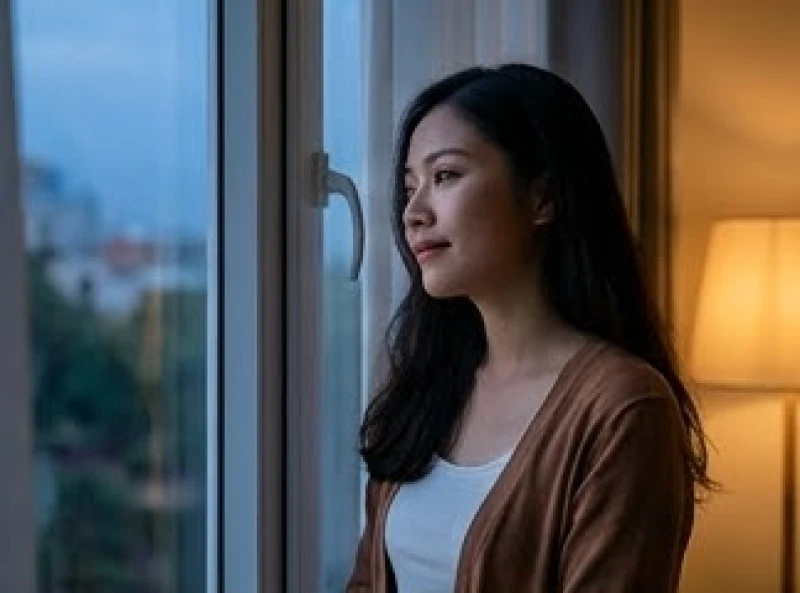 Mơ thấy người nhà chết: Điềm báo tâm linh & cách trấn an 6 Cô gái trẻ đứng nhìn ra cửa sổ với ánh mắt hoài niệm khi nhớ về những kỷ niệm đẹp với gia đình