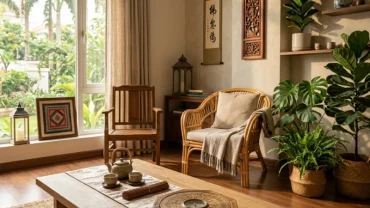 Không gian phòng khách được bố trí tinh tế giúp hóa giải những điều cấm kỵ trong phong thủy với tuổi ngọ