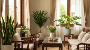 Phòng khách hài hòa năng lượng giúp gia chủ xóa bỏ những điều cấm kỵ trong phong thủy với tuổi Thân