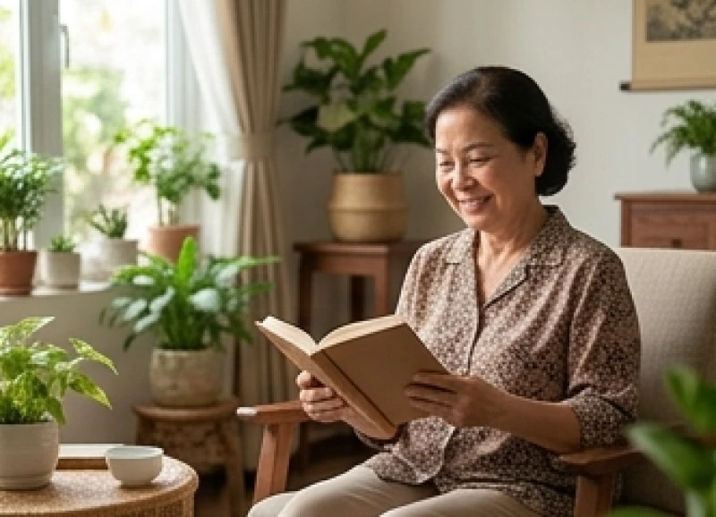 Tử vi tuổi Nhâm Dần 1962 năm 2027: Cách giải hạn và mượn tuổi 3 Người cao tuổi tươi cười khi đọc sách và tìm hiểu những kiến thức mới