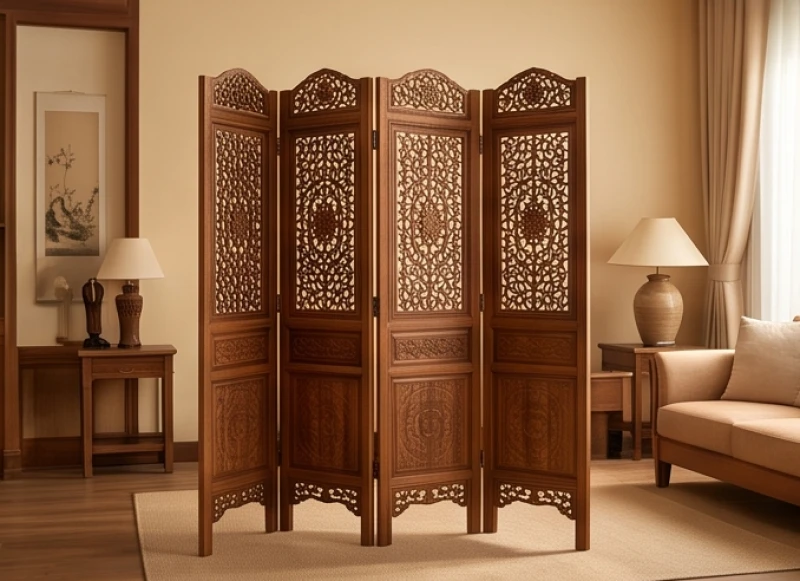 Đường tình duyên tuổi Ngọ: Mức độ hợp khắc và cách hóa giải 8 Bức bình phong bằng gỗ chạm khắc hoa văn tinh xảo giúp phân bổ lại luồng năng lượng tốt trong phòng khách