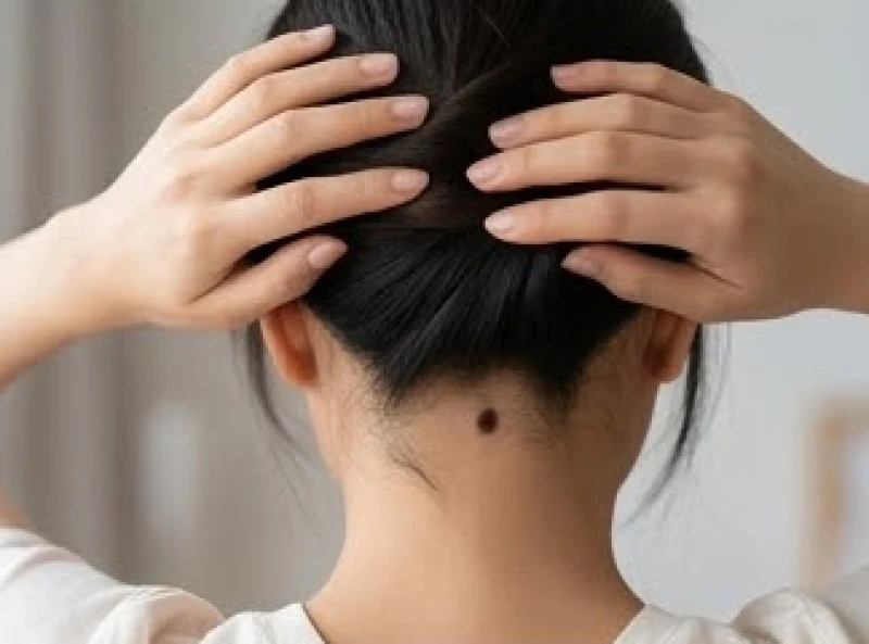 Nốt ruồi sau gáy lẩn khuất sâu trong đường chân tóc mang lại vượng khí