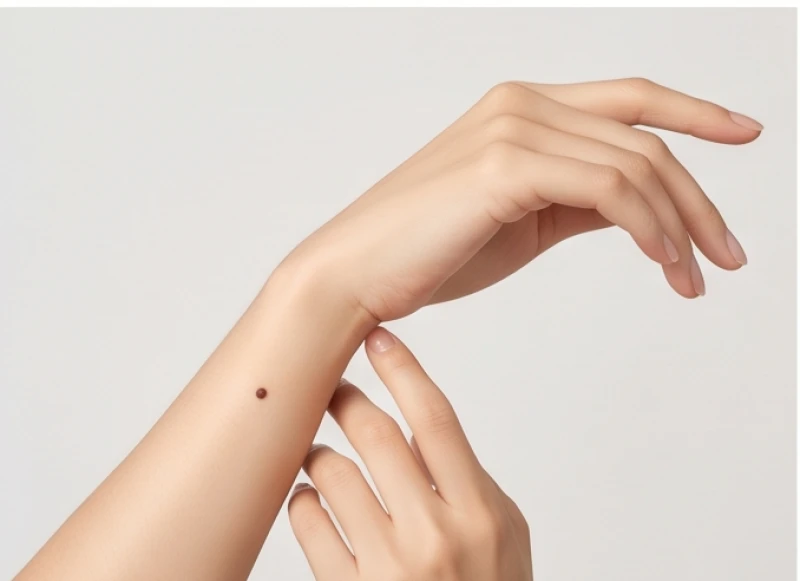 Nốt ruồi kín đáo nằm ở mặt trong cánh tay tượng trưng cho chiếc túi găm tiền