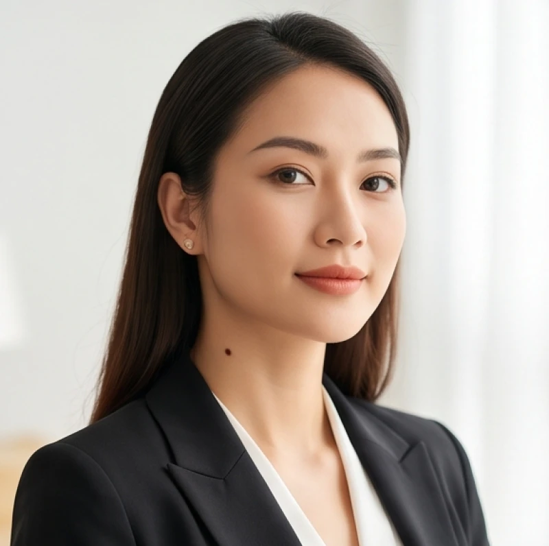 Nữ doanh nhân tự tin khoe nốt ruồi ở bên phải cổ tượng trưng cho sự quyết đoán