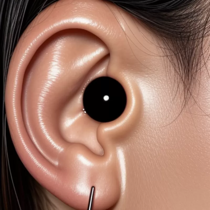 Nốt ruồi bên trong tai