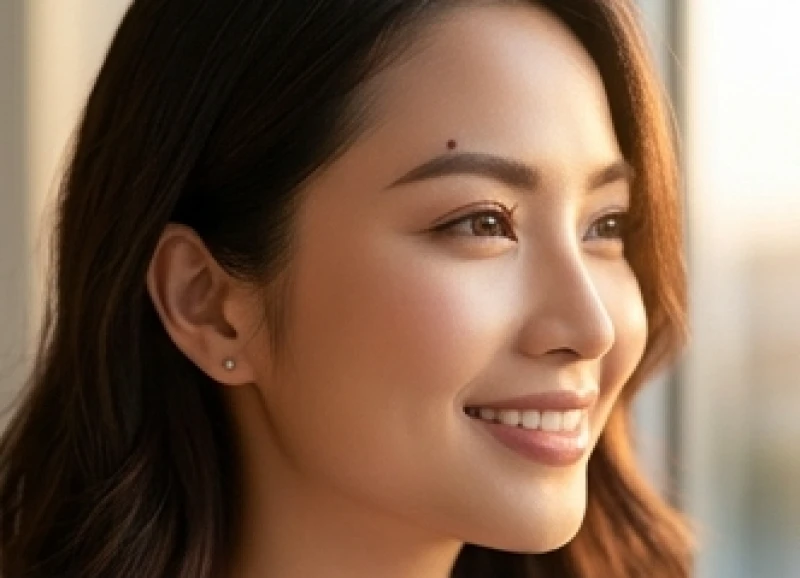 Nốt ruồi ở đầu lông mày phải mang lại vẻ đẹp thanh tú cho nữ giới