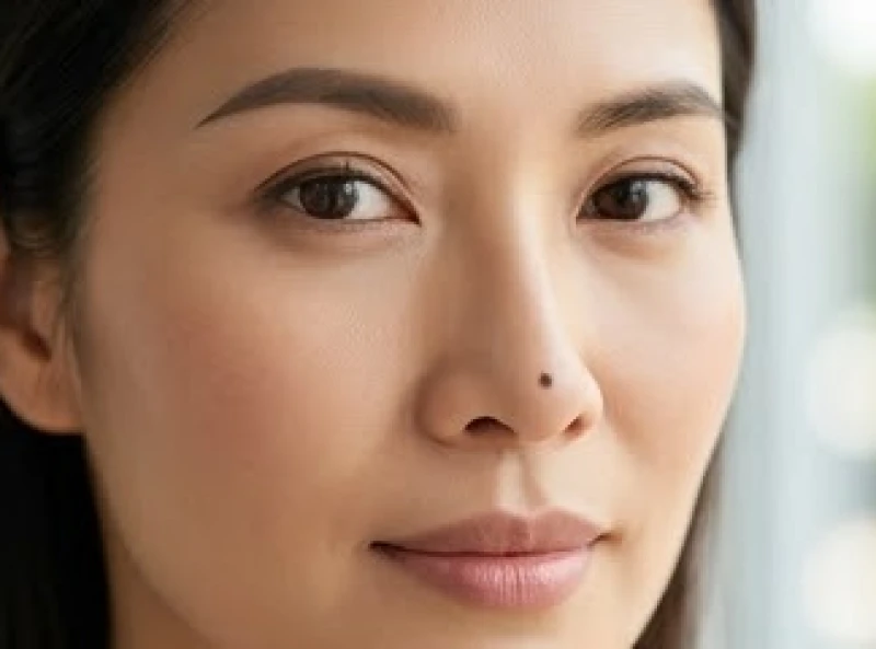 Nốt ruồi ở đầu mũi nữ: Ý nghĩa từng vị trí & cách tẩy an toàn 4 Đặc điểm nốt ruồi nằm lệch sang phải trên đỉnh mũi của nữ giới mang ý nghĩa riêng về đường tài vận