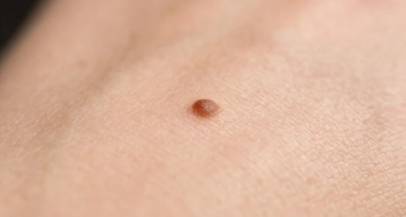 Đốm sắc tố melanin tích tụ tạo thành nốt ruồi đen nhỏ trên mu bàn tay
