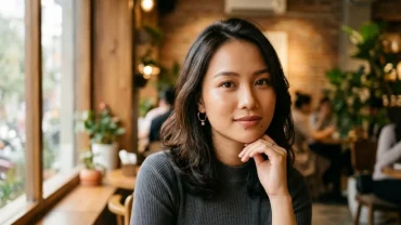 Cận cảnh khuôn mặt người phụ nữ Việt Nam thanh lịch sở hữu nốt ruồi dưới môi duyên dáng