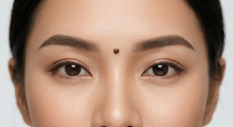 Nốt ruồi trên mặt phụ nữ giàu sang: Sơ đồ và quy tắc giữ tẩy 3 Nốt ruồi phú quý mọc ngay vị trí điền trạch nằm giữa hai lông mày của người phụ nữ