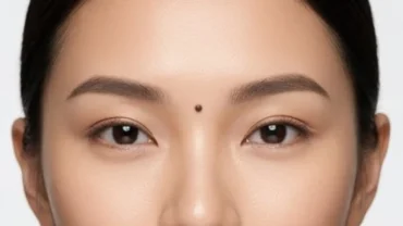 Nét tướng nốt ruồi giữa hai lông mày tạo điểm nhấn sắc nét trên khuôn mặt người phụ nữ