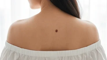 Nốt ruồi nằm ngay chính giữa hai vai ở huyệt Đại Chùy mang nhiều ý nghĩa về nhân tướng học