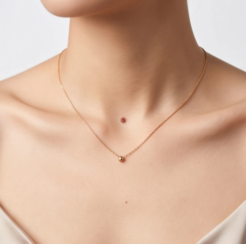 Nốt ruồi duyên dáng nằm ngay tại hõm cổ hay còn gọi là lỗ tiền chôn của người phụ nữ