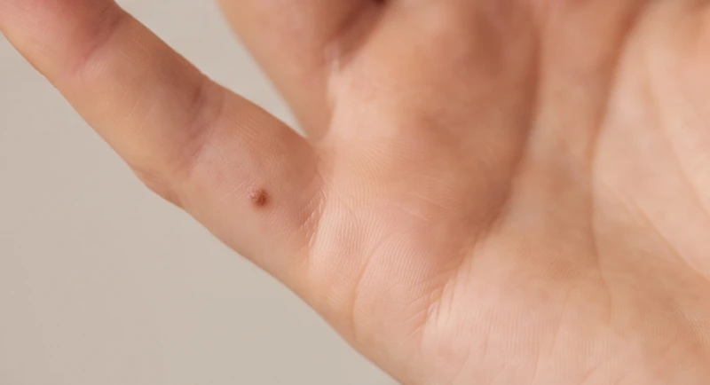 Nốt ruồi nằm ở lóng cuối cùng của ngón tay út, sát với lòng bàn tay, biểu thị cho sự gắn kết gia đình