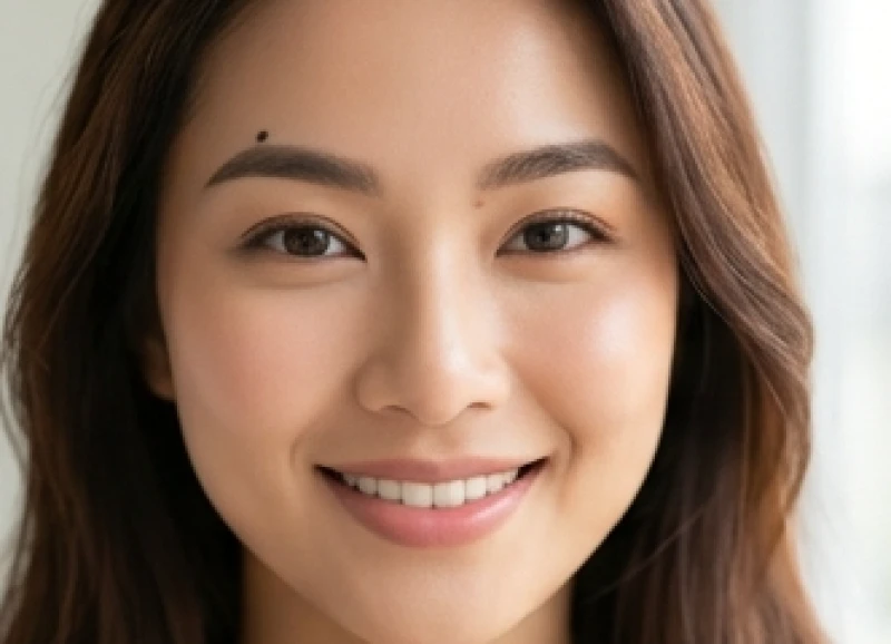Nốt ruồi ở lông mày: Giải mã tướng số và góc nhìn y khoa 5 Nữ giới nở nụ cười tươi tắn với điểm nhấn là nốt ruồi duyên dáng nằm trên lông mày trái
