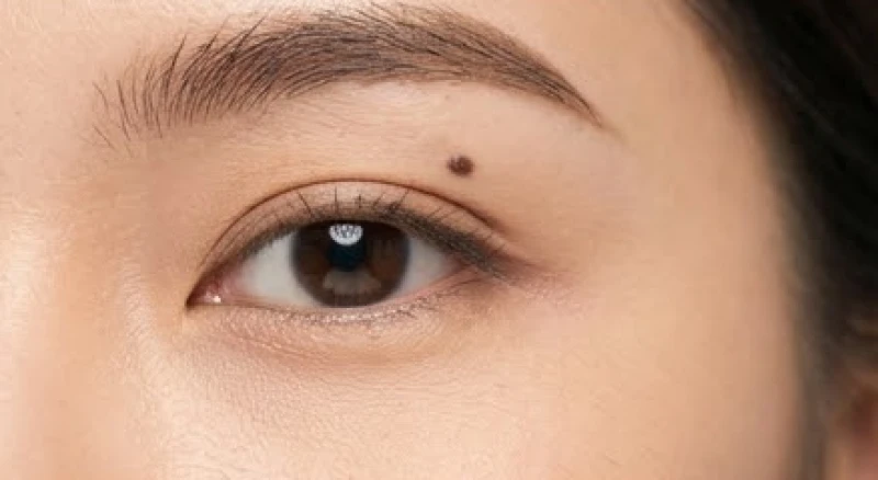 Nốt ruồi trên mí mắt: Ý nghĩa tướng số và bảng giá tẩy an toàn 3 Nốt ruồi nằm ở vùng mí mắt trên của một người phụ nữ trẻ tự tin