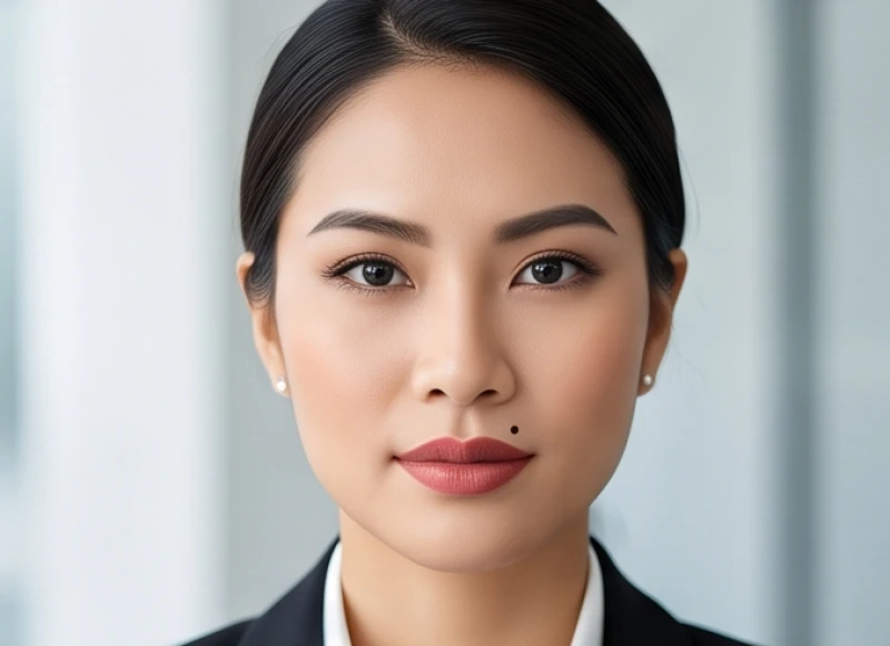 Vẻ đẹp sắc sảo và tự tin của người phụ nữ có nốt ruồi ở môi trên bên phải