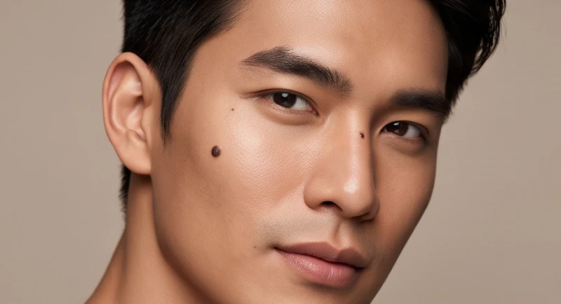 Người đàn ông sở hữu nốt ruồi trên gò má và cằm biểu hiện cho sự nghiệp và quyền lực