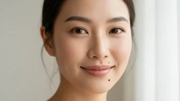 Khuôn mặt thanh tú của người phụ nữ Á Đông mang nốt ruồi ở cằm nữ tỏa ra sức hút tự nhiên đầy quyến rũ