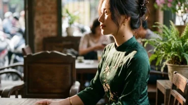 Góc nhìn nghiêng tinh tế tập trung vào nốt ruồi ở cổ bên trái nữ mang ý nghĩa phong thủy