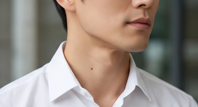 Nốt ruồi ở cổ có lỗ tiền chôn là gì: Giải mã vị trí tụ tài 4 Nam giới sở hữu nốt ruồi đen bóng trước cổ thể hiện khả năng giao tiếp và quản lý tài chính