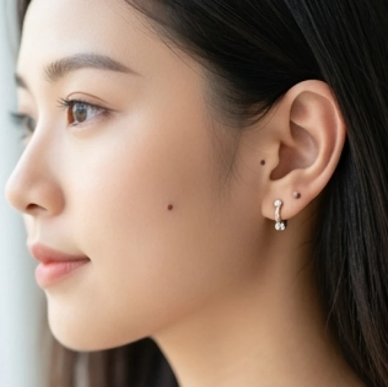 Nốt ruồi ở tai nữ: Giải mã ý nghĩa phong thủy và góc nhìn y khoa 2 Nốt ruồi nhỏ xinh xắn xuất hiện ngay phần thịt mềm của dái tai tượng trưng cho tài lộc dồi dào