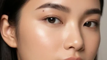 Cận cảnh khuôn mặt thanh tú của người phụ nữ Việt Nam sở hữu nốt ruồi ở lông mày mang nét đẹp tự nhiên
