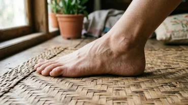 Hình ảnh cận cảnh vị trí nốt ruồi ở mu bàn chân trong bối cảnh văn hóa Việt Nam